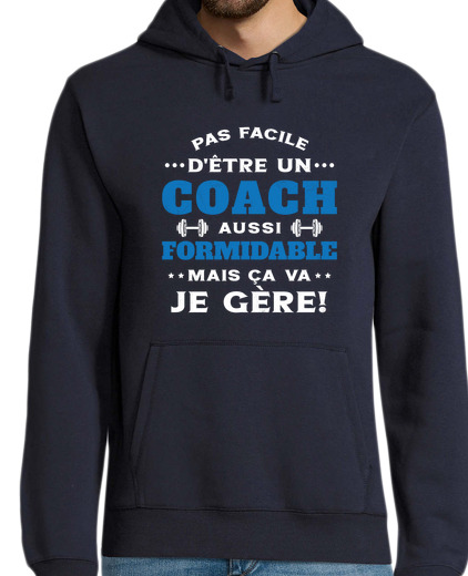 Sweat-shirt À Capuche Pour Homme Coach Formidable Je Gère Idée Cadeau Hu