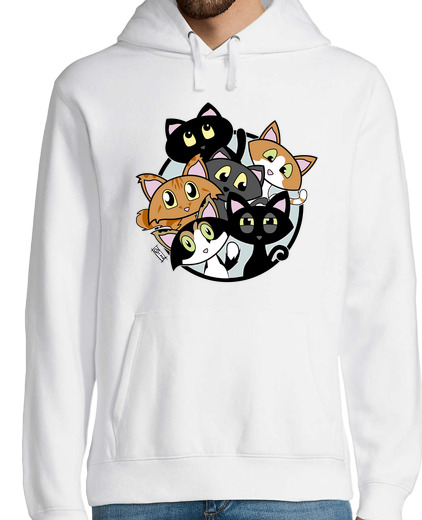 Sweat-shirt À Capuche Pour Homme amant de chat - amoureux de les chats