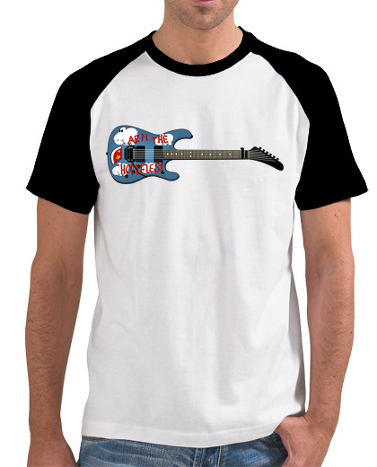 Image of efedefunko © armthehomeless guitar, tom morello ratm - man, baseball style, white and navy