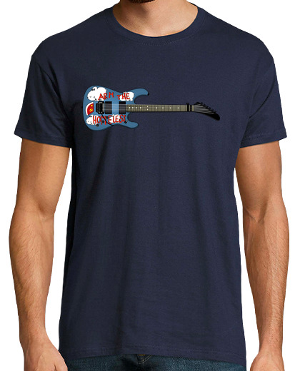 Image of efedefunko © armthehomeless guitar, tom morello ratm - man, manga short, dark blue, extra quality