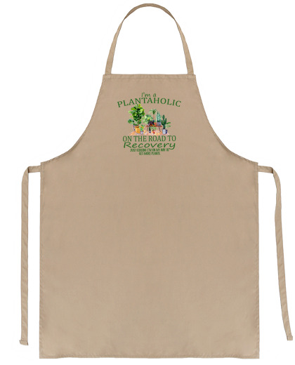 Image of famous gardeners , permaculture, customizable gardener apron , i am plantaholic , nature addict ,