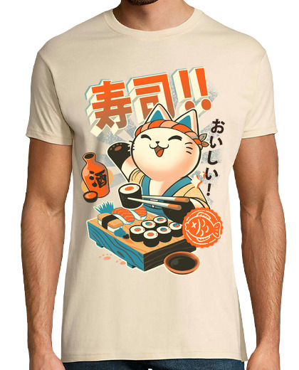 Image of sushi chef - cute kitty kitchen - japanese restaurant