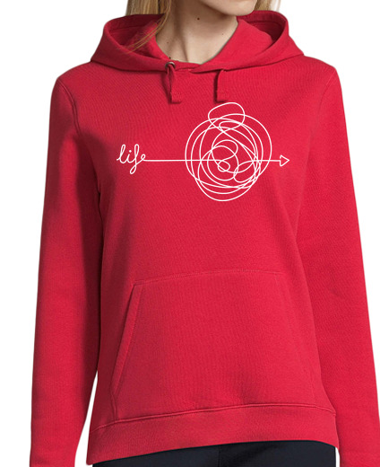 Sudadera Con Capucha Para Mujer Life is messy (white version) laTostadora