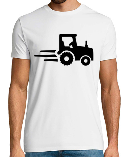 Camiseta Hombre Manga Corta tractor de carreras laTostadora