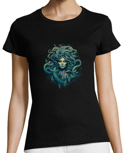 Image of medusa greek mythology retro design