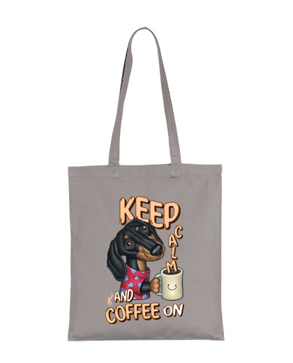 Image of Doxie Dachshund Keep Calm Coffee On