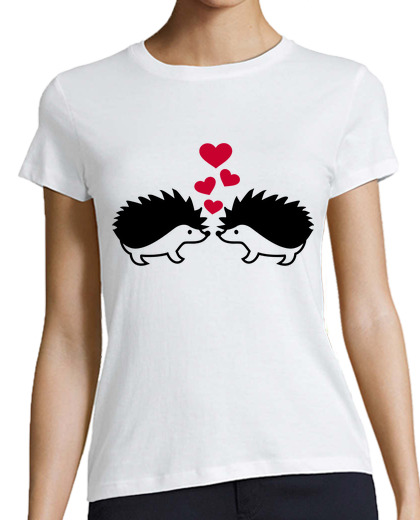 Image of Hedgehog red hearts love