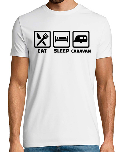 Camiseta Hombre Manga Corta coma la caravana del sueño laTostadora