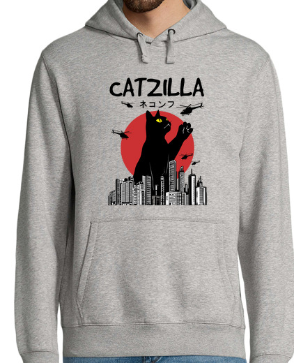 Sweat-shirt À Capuche Pour Homme catzilla chat drôle