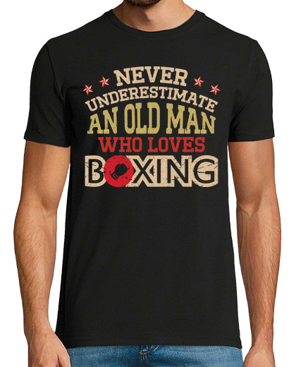 Image of Retro Vintage Boxing Lovers Old Man Boxer
