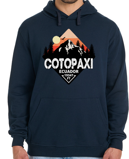 Image of Cotopaxi Mountain Ecuador Retro Vintage