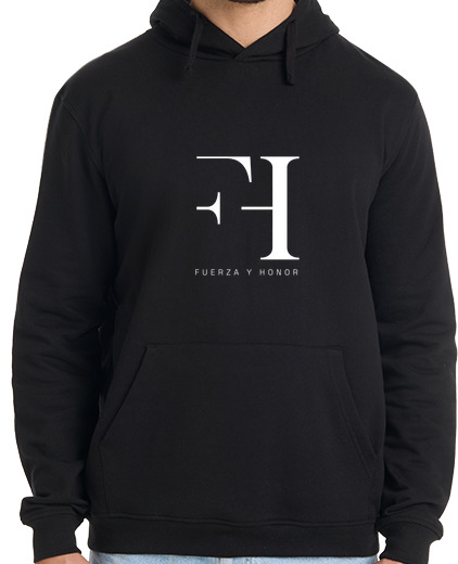 Image of 2-sided men's sweatshirt. the benefits of this garment will go entirely to the soltra foundation