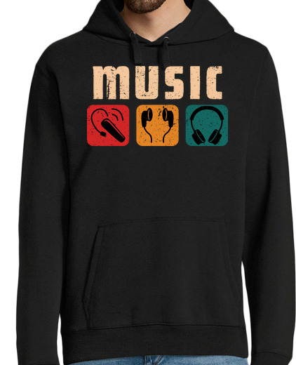 Sweat-shirt À Capuche Pour Homme conception musicale pour les love de la