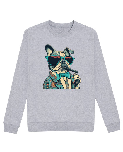 Sweat Unisexe bouledogue fumant