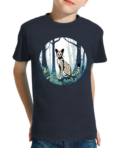 T-shirt bambino manica corta serval nlei foresta che in can