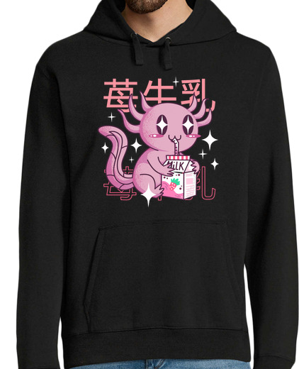 Sweat-shirt À Capuche Pour Homme drôle axolotl japonais kawaii