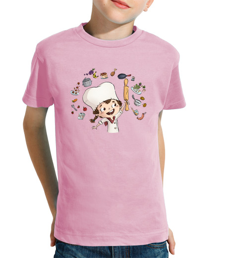 T-shirt bambino manica corta cuoco ragazza