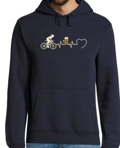 Sweat-shirt À Capuche Pour Homme Vélo Bière Homme Humour Cycliste