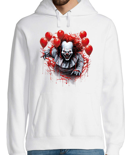 Sweat-shirt À Capuche Pour Homme clown d39anniversaire