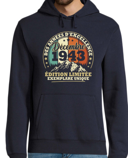 Sweat-shirt À Capuche Pour Homme Vintage décembre 1943