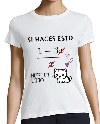 Tee Shirt Femme Classique Manches Courtes humour mathématique minou - t-shirt erreur mathématique