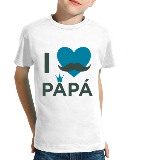 T-shirt bambino manica corta i love papà