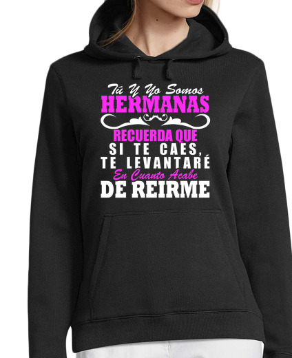 Sweat-shirt À Capuche Pour Femme je vous relèverai fini de rire soeur