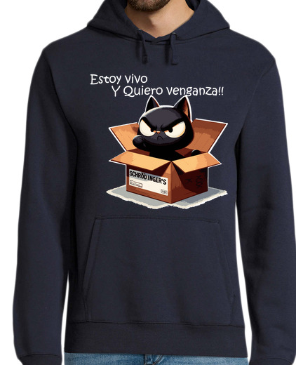 Sweat-shirt À Capuche Pour Homme chat de Schrödinger