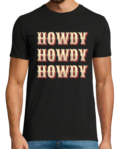Image of Howdy Western cowgirl, cowboy design