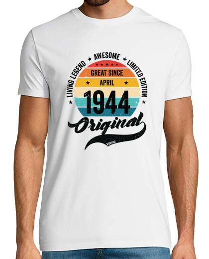 Image of Retro 80 Years April 1944 Birthday Vintage Bday Classic