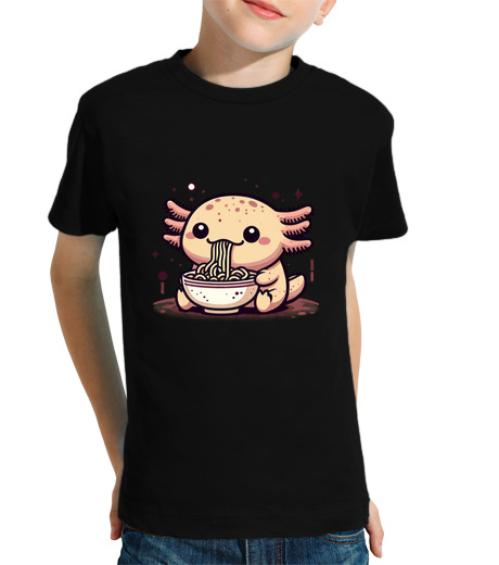 Tee Shirt Pour Enfant Manche Courte axolotl kawaii