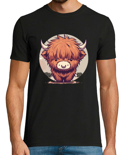 Image of Kawaii Scottish Hairy Highland Cow