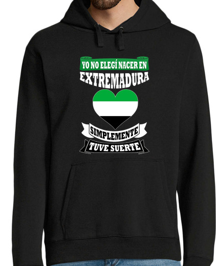 Sweat-shirt À Capuche Pour Homme je n'ai pas choisi extremadura, j'ai eu la chance