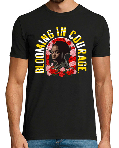 Image of Veteran Shirt Blooming In Courage Tee Gift For Veteran Ideas Classic Courage Veteran Patriotic Femin