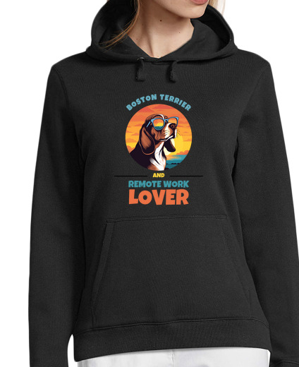 Image of Boston Terrier And Remote Work Lover