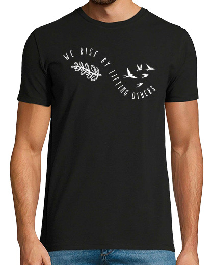 Image of Motivational Shirt We Rise By Lifting Others Tee Gift For Motivator Ideas Inspirational Teacher Coun
