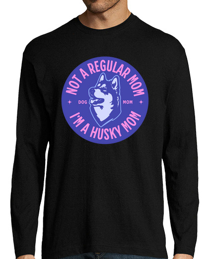 Image of not a regular mom Iam a husky mom cute pet badge