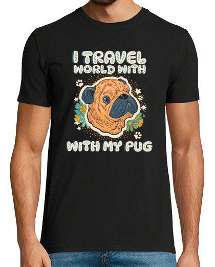 Image of I travel world with my pug cute pet gro