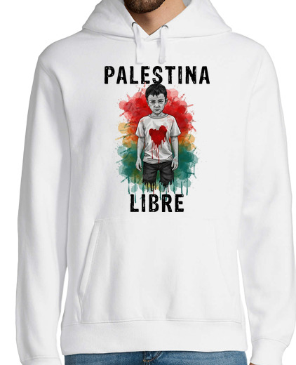 Sweat-shirt À Capuche Pour Homme Palestine libre