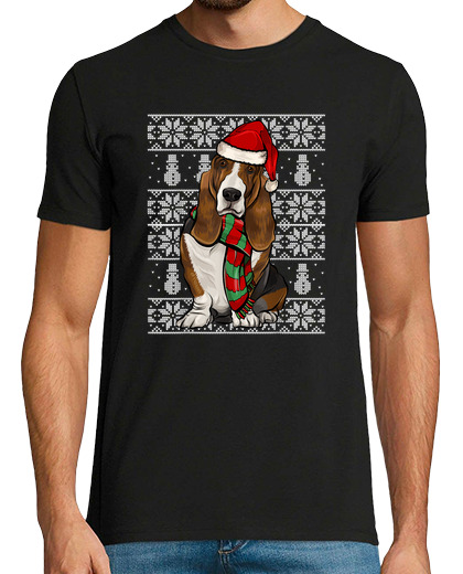 Image of christmas ugly christmas basset hound