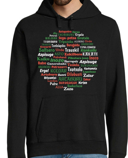 Sweat-shirt À Capuche Pour Homme insultes en basque ou cadeau fête des pères basque