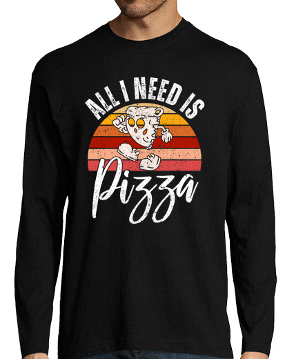 Image of all need is pizza vintage retro sunset