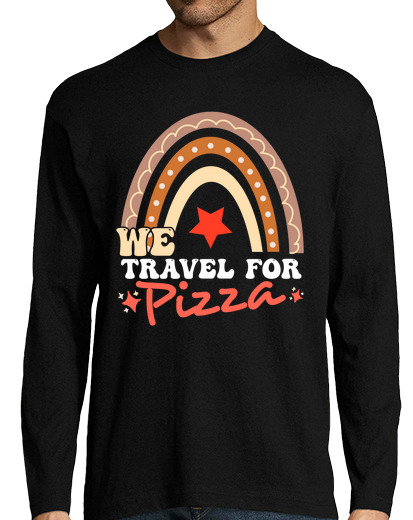 Image of we travel for pizza rainbow pizza lover