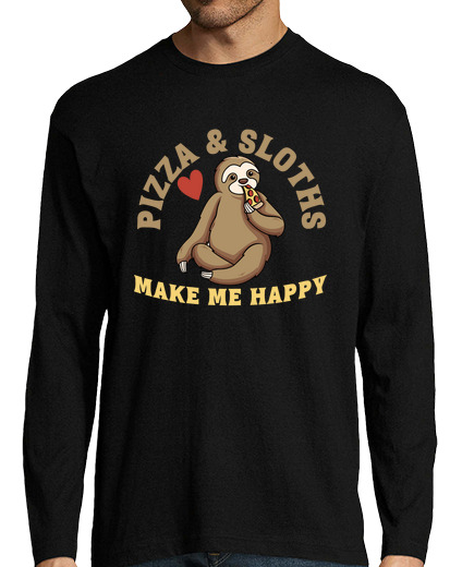 Image of pizza and sloths makes me happy funny