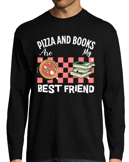 Image of pizza and books are my best friend