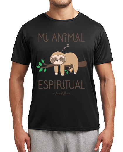Image of lazy man sports t shirt , my spirit animal