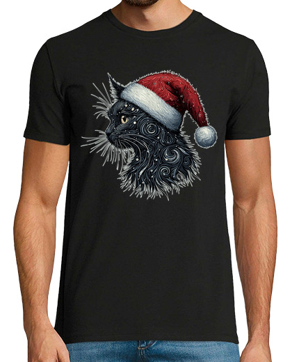 Image of Retro cosmic christmas artistic black c
