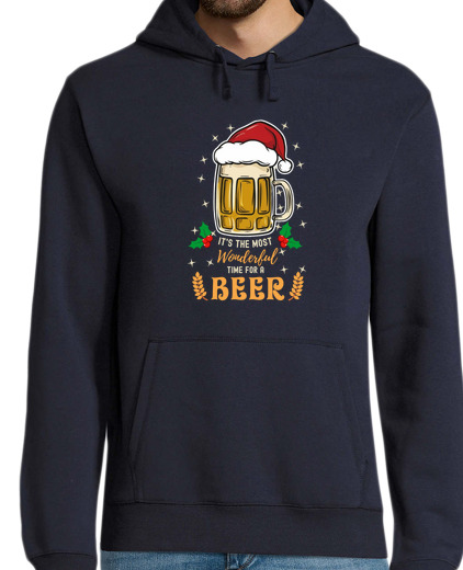 Sweat-shirt À Capuche Pour Homme bière de Noël