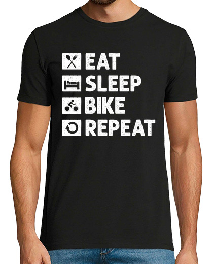 Image of Bike Eat Sleep Repeat Funny Mountain