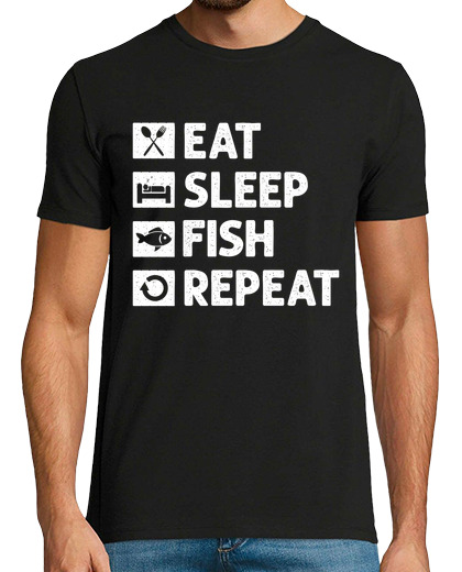 Image of Fish Eat Sleep Repeat Funny Fishing Mem